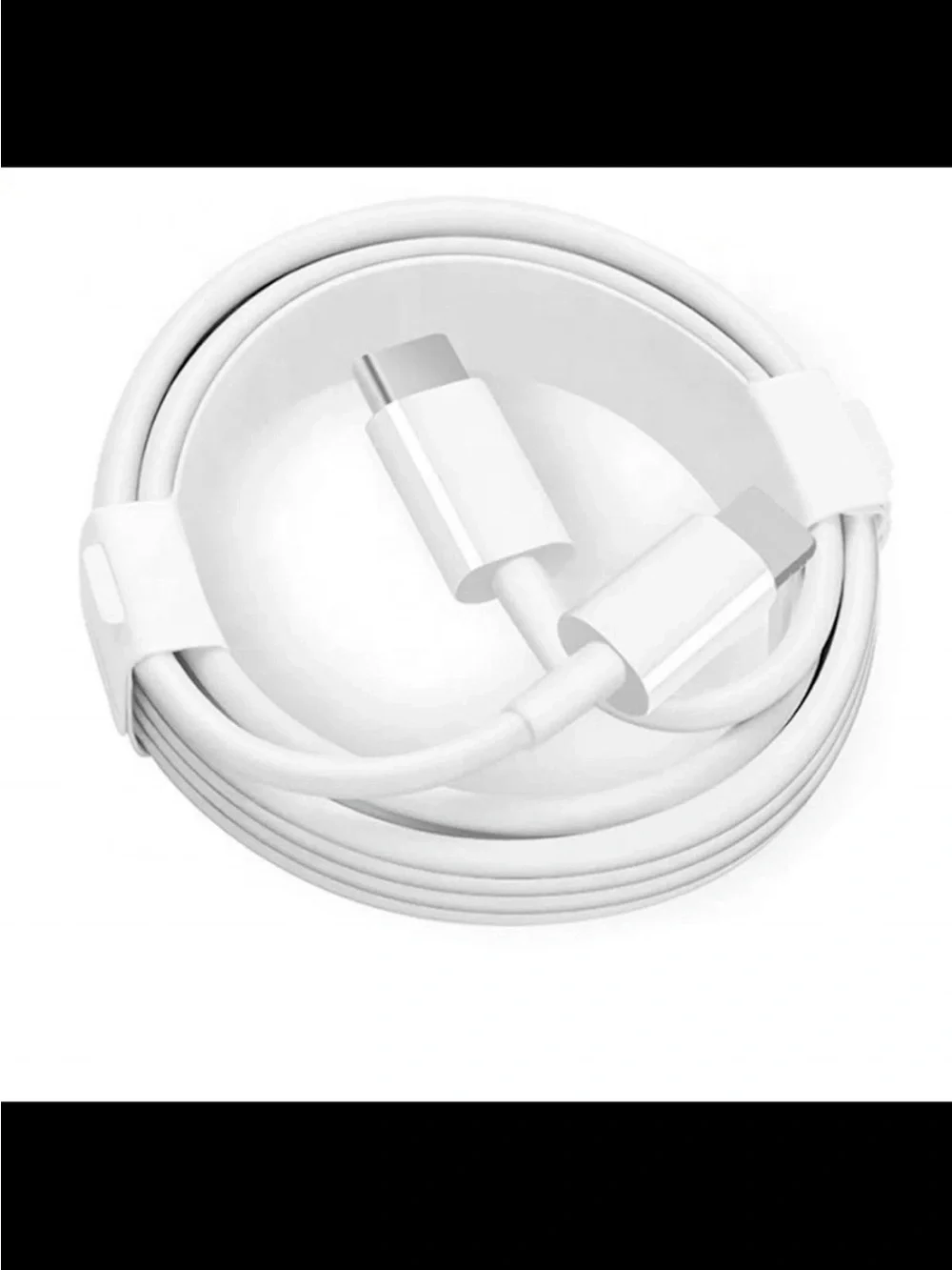 3 USB-C Fast Charging Adapters and 3 USB-C Cables- White